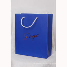 Bolsa de presente de compras de papel de luxo com cabo de corda